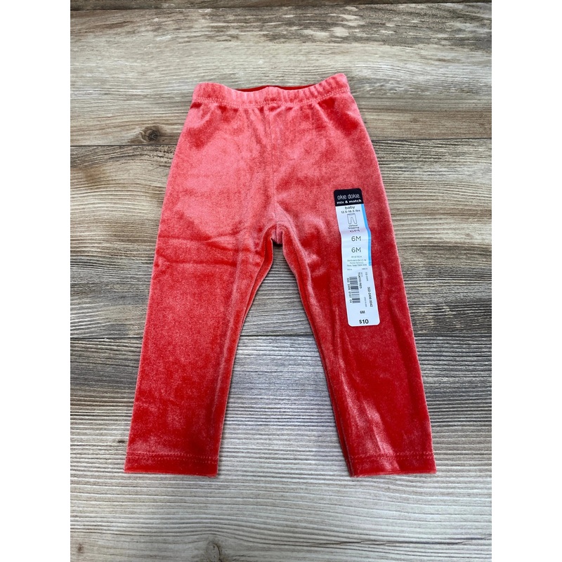 NEW Okie Dokie Velour Tokyo Red Leggings sz 6m