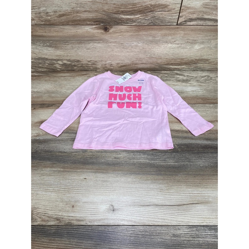 NEW Old Navy Snow Much Fun! Shirt Pink sz 18-24m