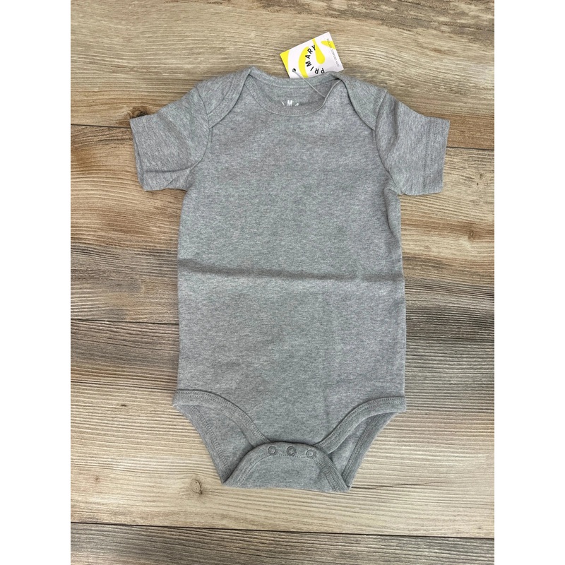 NEW Primary Solid Organic Bodysuit Grey sz 6-9m