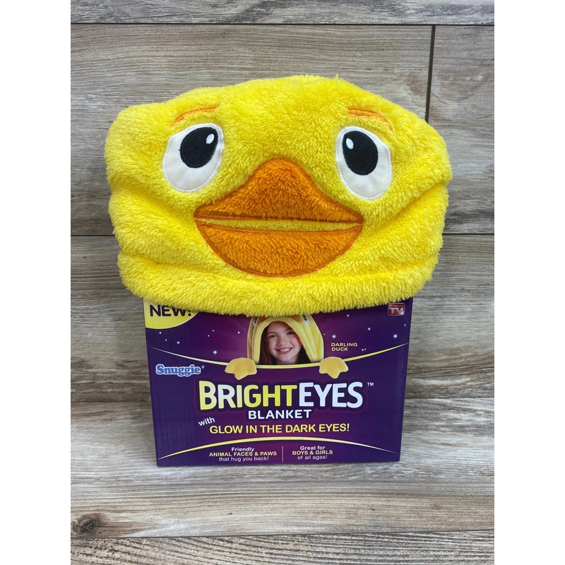 NEW Snuggie BrightEyes Darling Duck Blanket Yellow