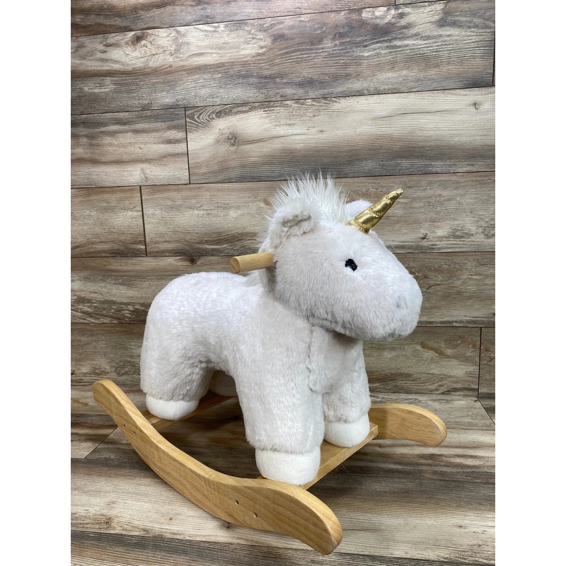 Pottery Barn Kids White Unicorn Plush Rocker