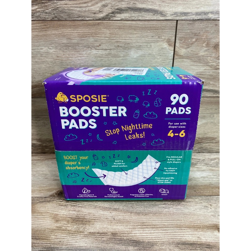 Sposie Booster Pads, Stop Nightime Leaks 90ct sz 4-6