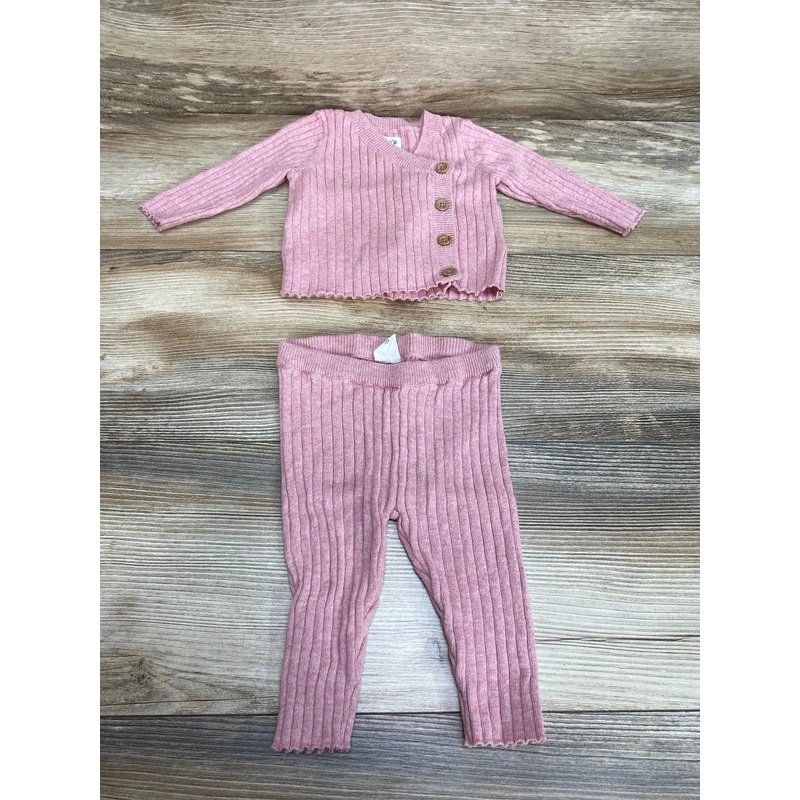 Baby Gap 2pc Ribbed Sweater & Pants Set Pink sz 0-3m