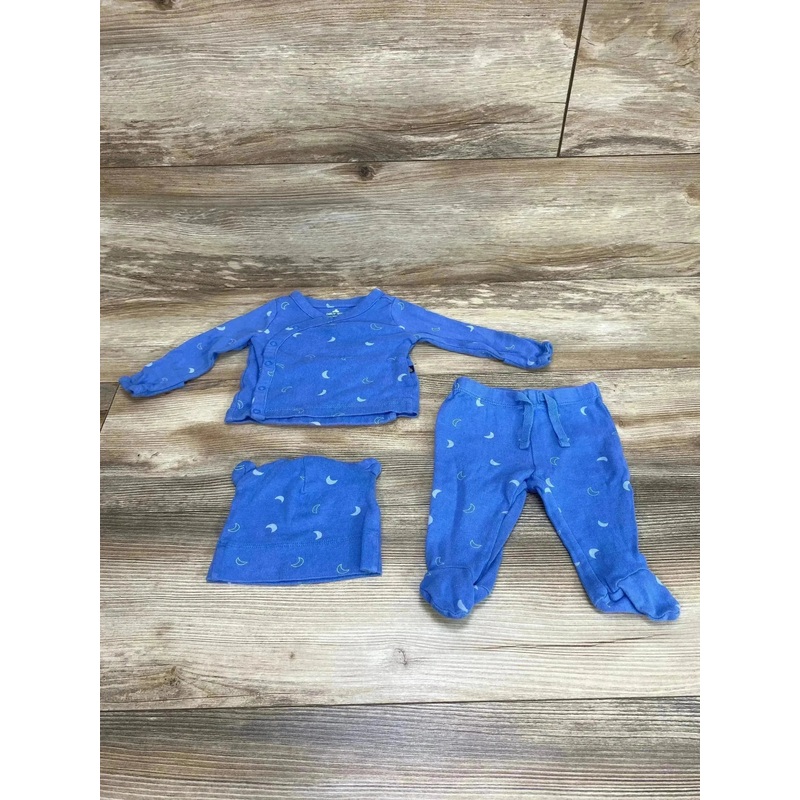 Baby Gap 3pc Moon Print Kimono Set Blue sz 0-3m