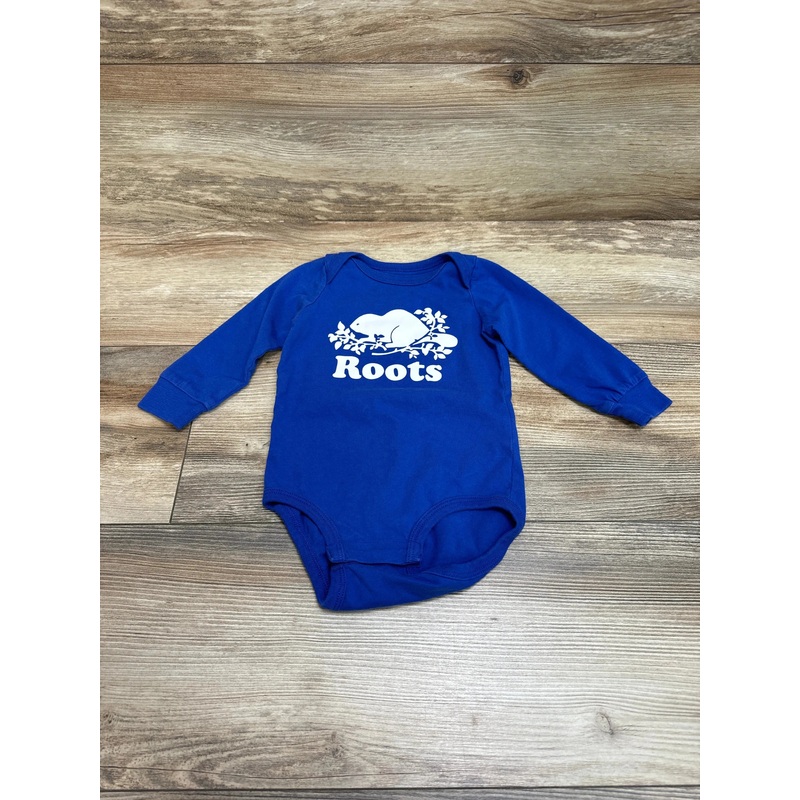 Baby Roots Logo Bodysuit Blue sz 6-12m