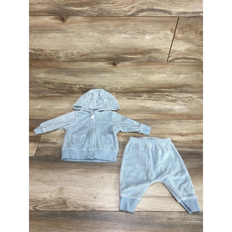 Carter’s 2Pc Terry Little Cardigan Set Blue Sz 3m