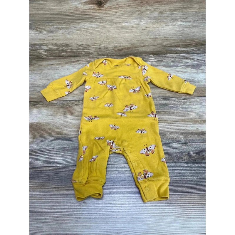 Carter’s Butterfly Print Coverall Yellow sz 3m