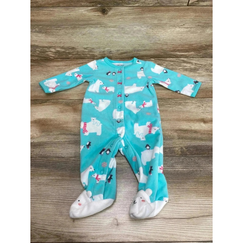 Carter’s Polar Bear Blanket Sleeper Mint sz 3m