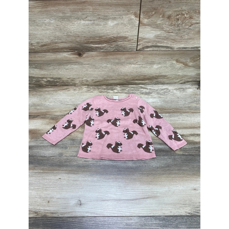 H&M Fine Knit Pink Squirrel Sweater sz 12m