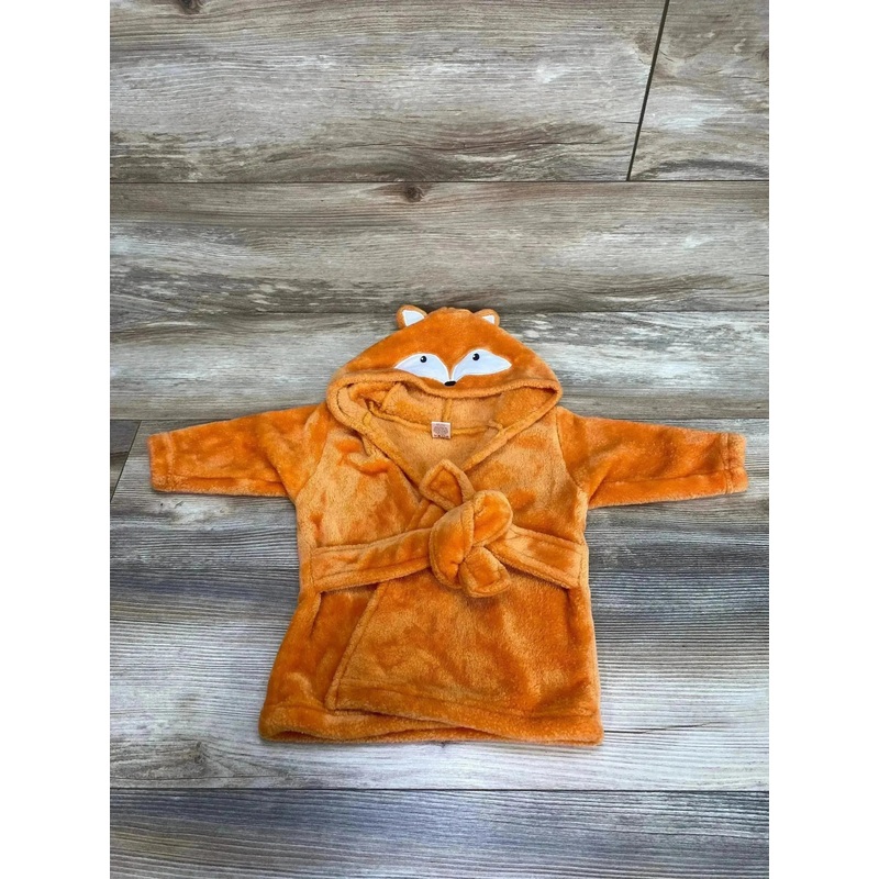 Hudson Baby Fox Hooded Robe Orange sz 0-9m