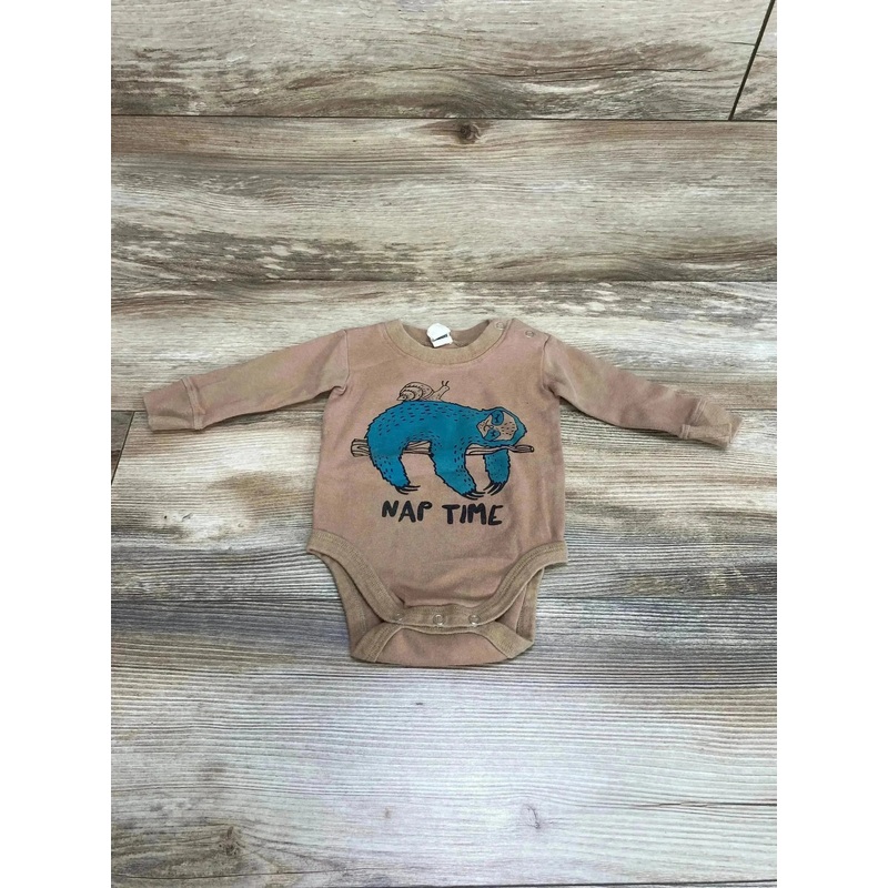 Little Pilgrim Nap Time Sloth Bodysuit Brown sz 3-6m