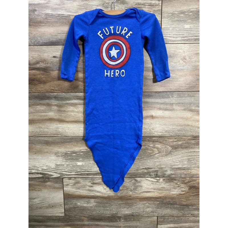 Marvel Captain America ‘Future Hero’ Knot Gown Blue Sz 0-6m