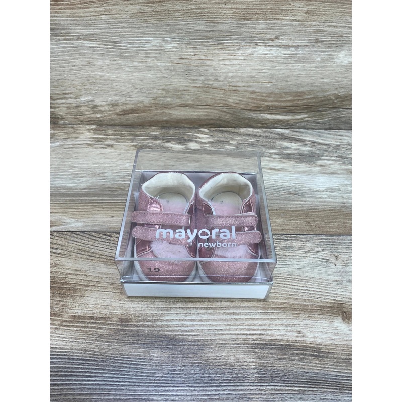 Mayoral Newborn Soft Sole Training Shoes Pink sz 3c
