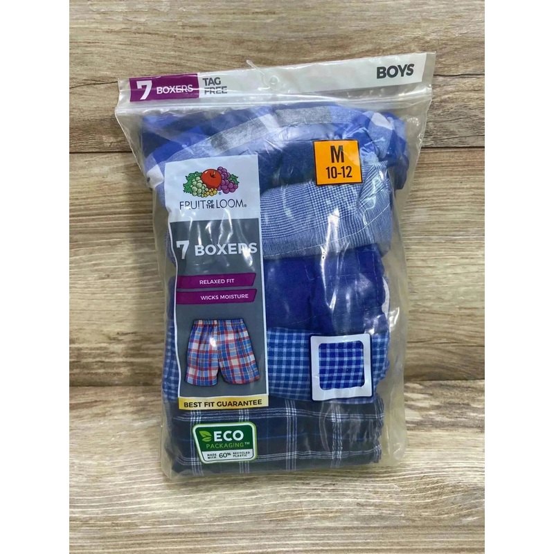 NEW Fruit of the Loom 7Pk Boxer Multi-Color sz M/10-12
