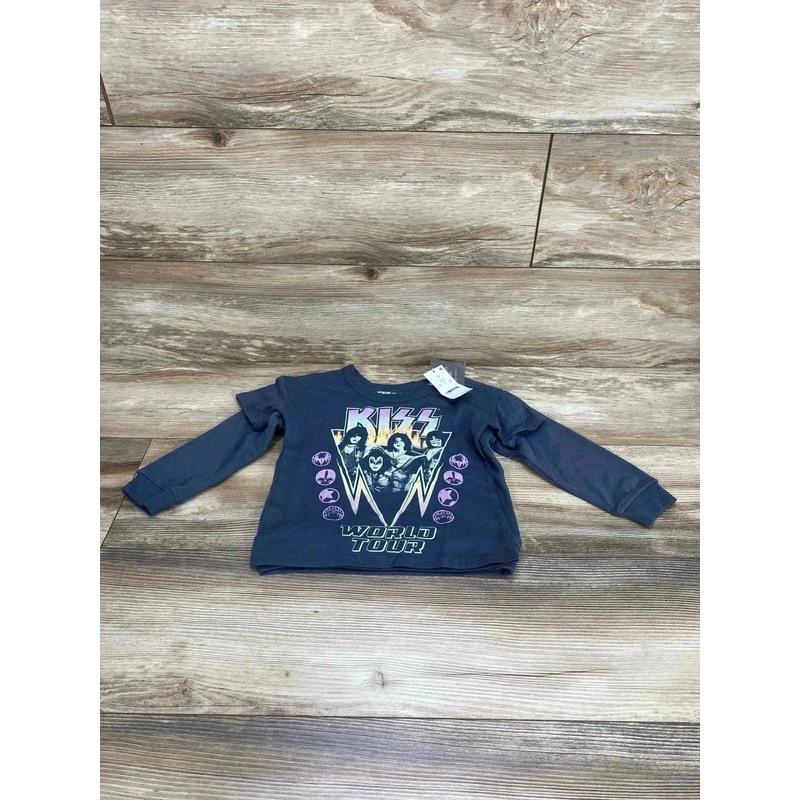 NEW Grayson Mini Kiss Sweatshirt & Tee Set Grey sz 3T