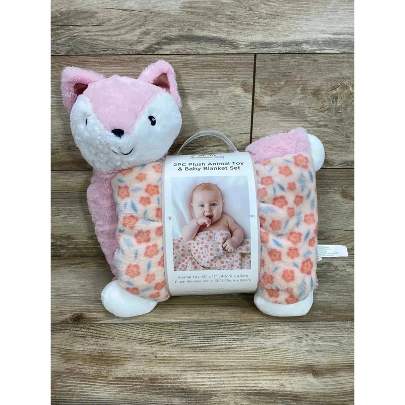 NEW Manhattan Baby 2pc Marshmallow Cuddle Pal & Baby Blanket Set