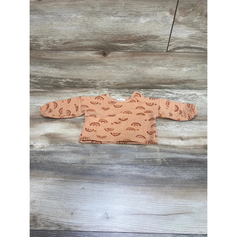 Willow + Whimsy Rainbow Sweatshirt Brown sz 18m