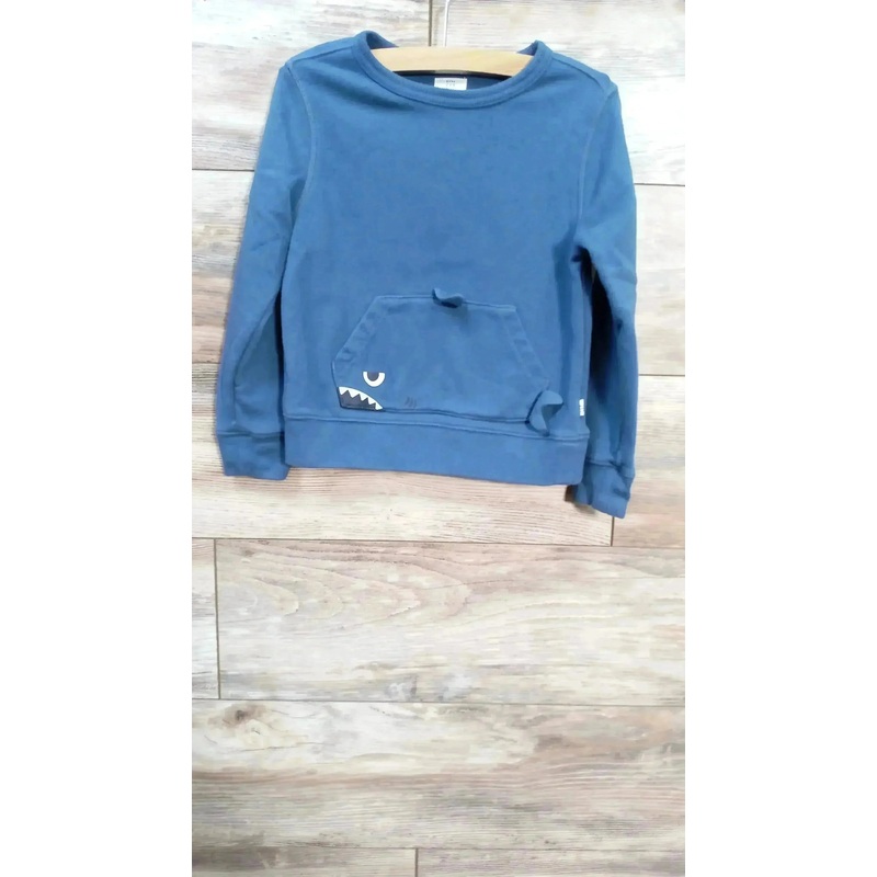 Baby Gap Shark Pocket Sweatshirt Blue sz 5T