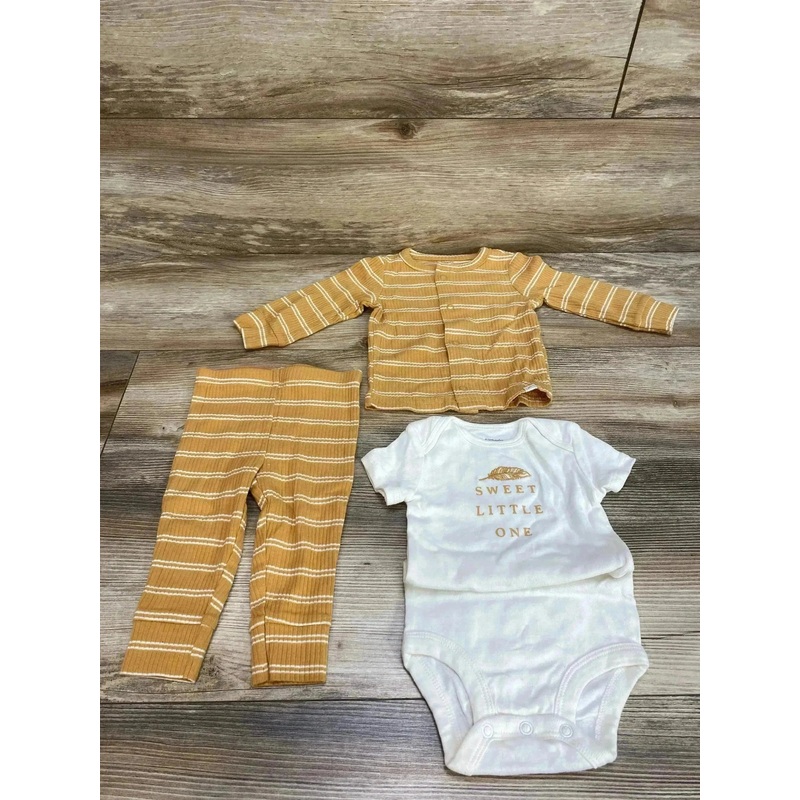 Carter’s 3pc Striped Top + Bodysuit + Pants Set sz 6m