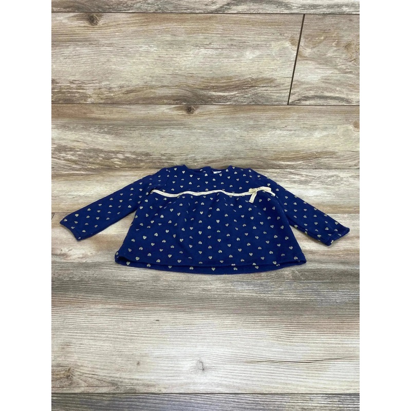 Carter’s Heart Print Top Navy sz 2T