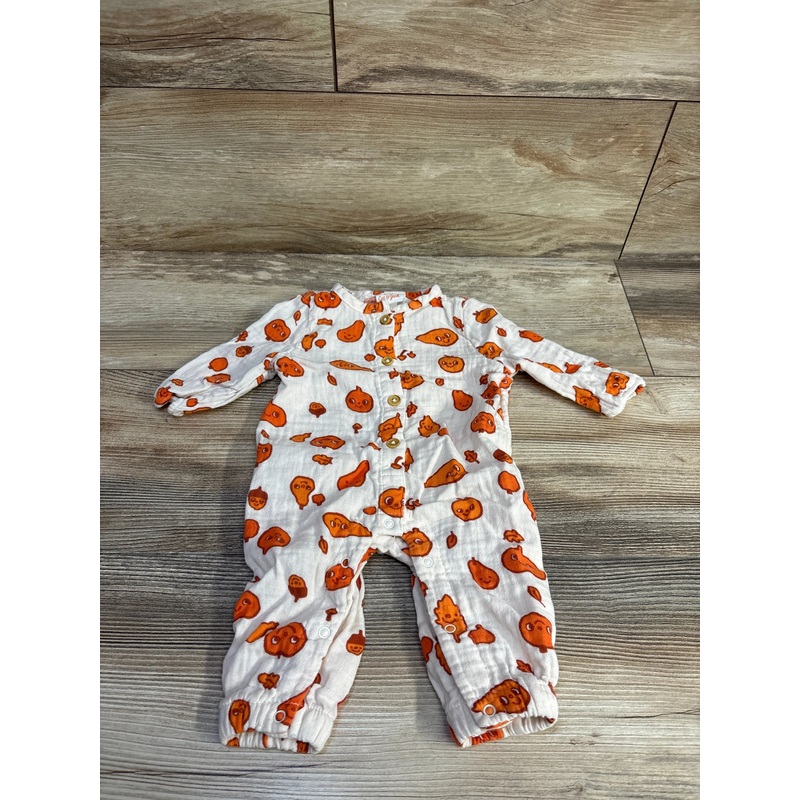 Cat & Jack Pumpkin Coverall White sz 0-3m White Newborn