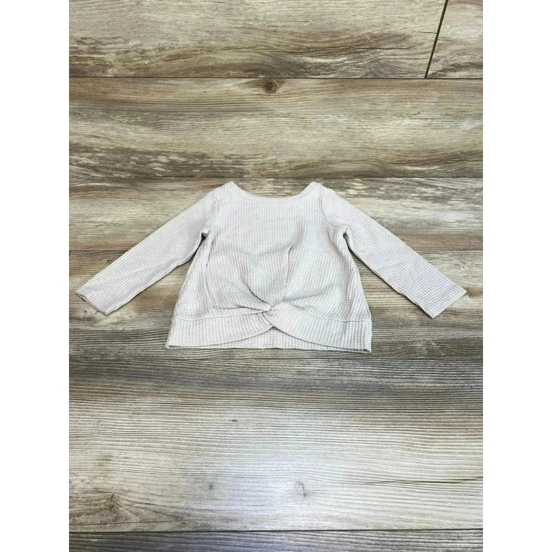 Cat & Jack Waffle Knit Shirt Beige sz 2T
