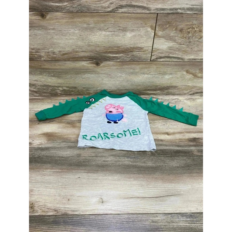 Character.com Peppa Pig Roarsome! Shirt Green sz 2T