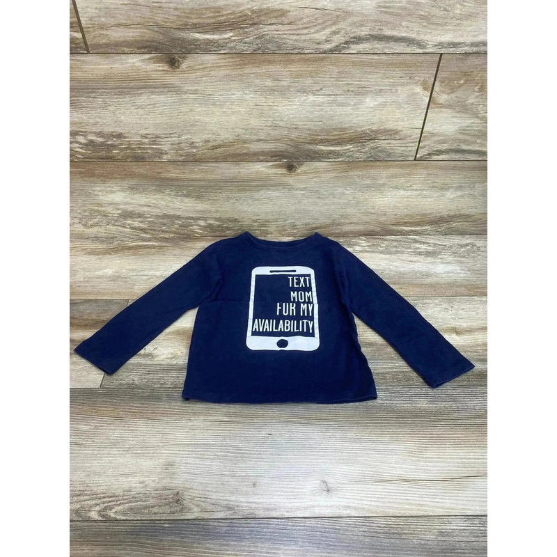 Children’s Place Text Mom For My Availability Shirt Navy sz 4T