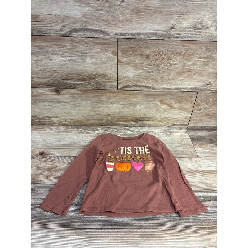 Children’s Place ‘Tis The Season Shirt Brown sz 3T Brown 3T