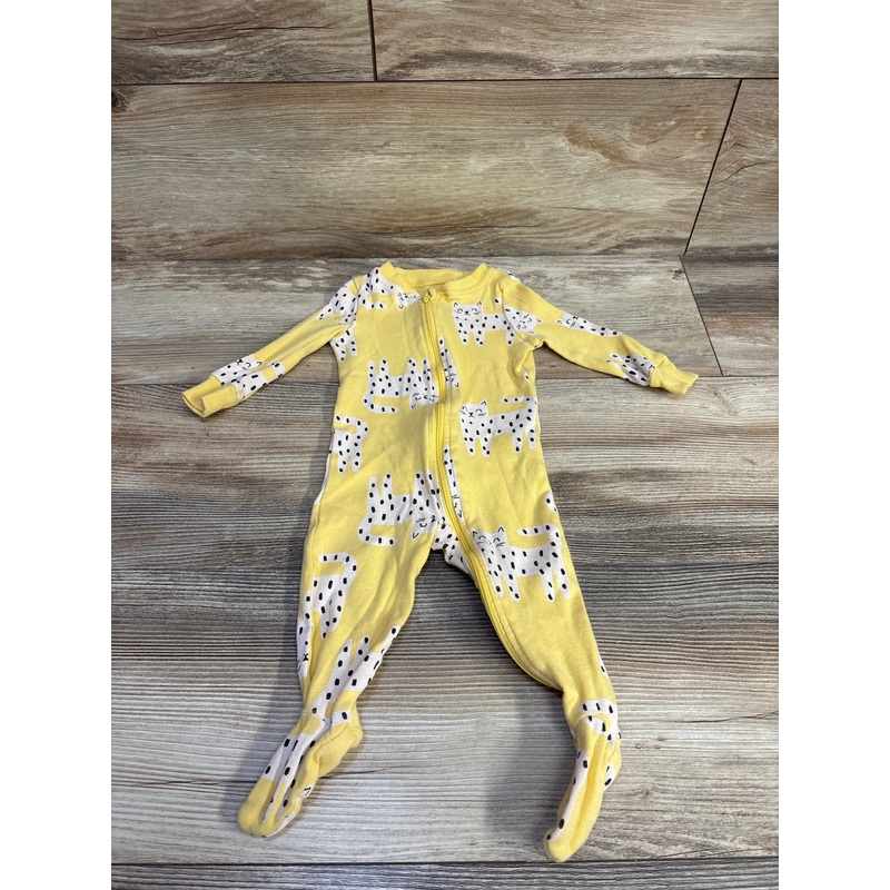 Dip Cat Print Sleeper Yellow sz 3-6m Yellow 3m