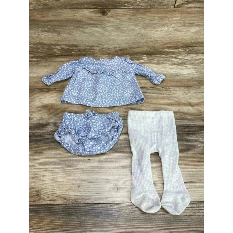 Just One You 3pc Floral Set Blue sz 3m