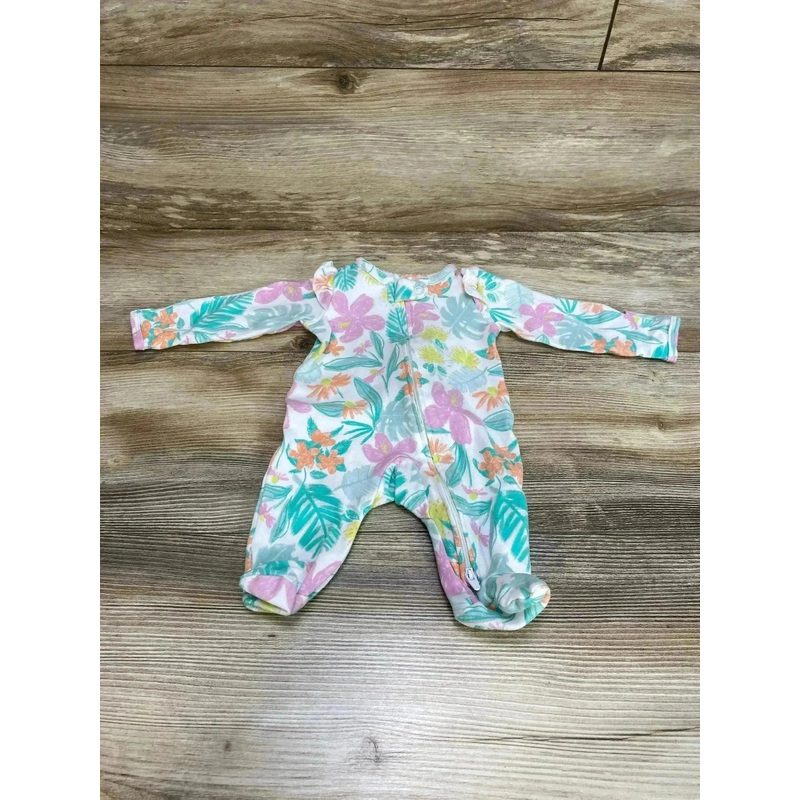 Just One You Floral Sleeper White sz Newborn