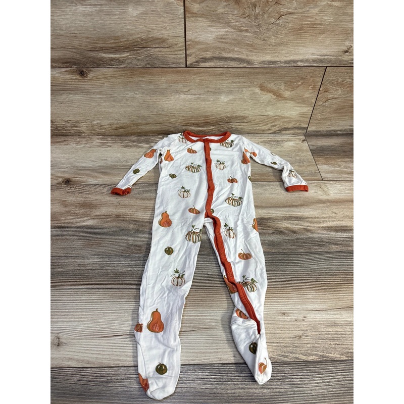 Kyte Pumpkin Snap Footie White sz 12-18m White 12m