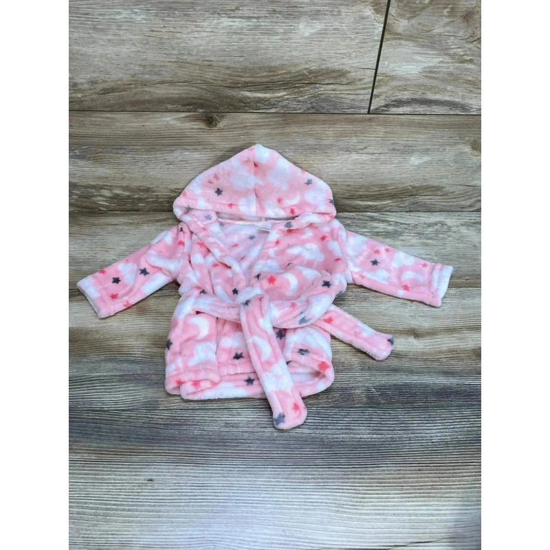Moon & Stars Hooded Robe Pink sz 0-9m