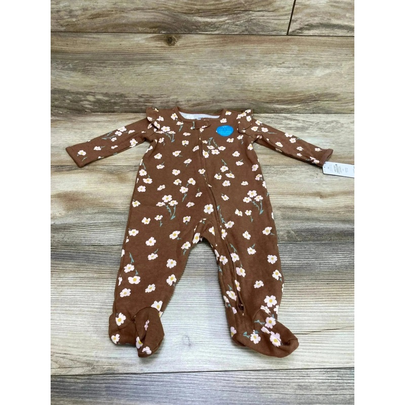 NEW Carter’s Floral Sleeper Brown sz 6m