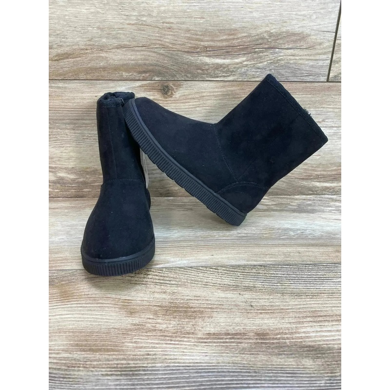 NEW Cat & Jack Holland Shearling Style Boots Black Sz 13c