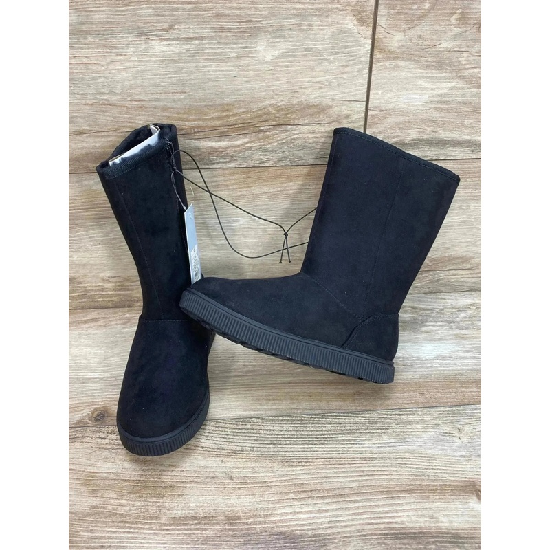 NEW Cat & Jack Natalia Tall Shearling Style Boots Black sz 13c