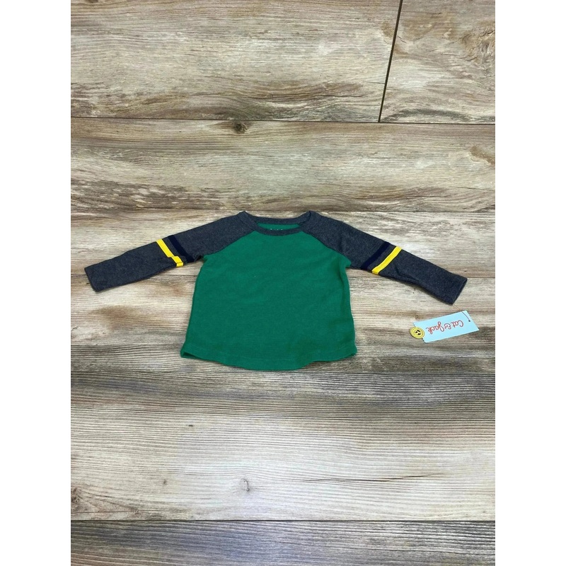NEW Cat & Jack Raglan Shirt Grey/Green sz 12m
