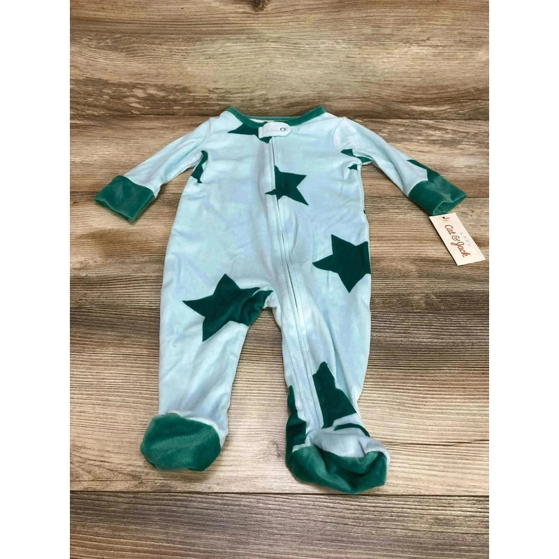 NEW Cat & Jack Star Print Sleeper Blue sz 3-6m