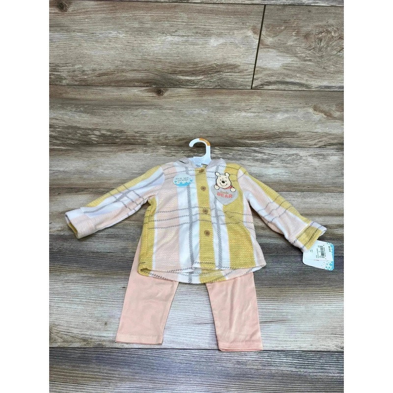 NEW Disney Baby 2pc Winnie The Pooh Fleece Hoodie & Leggings Pink sz 12m