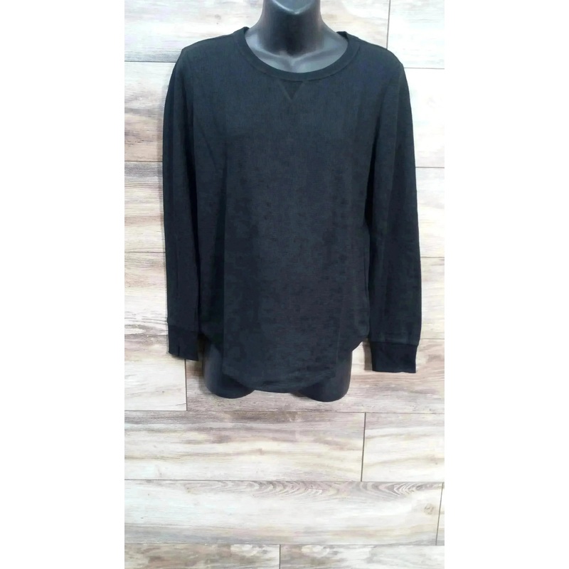 NEW Gap Maternity Waffle-Knit Black T-Shirt sz Medium