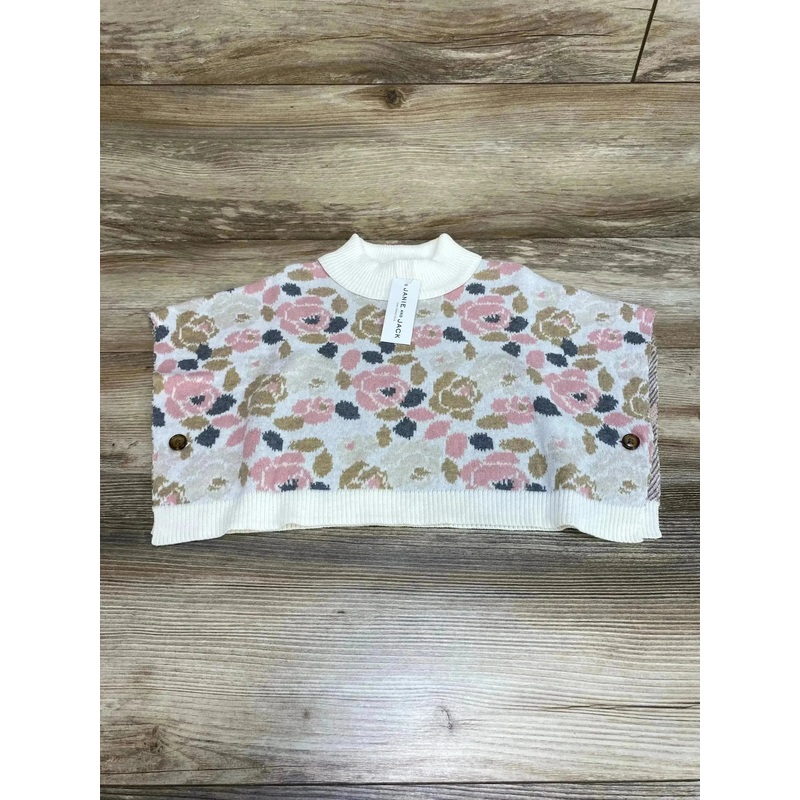 NEW Janie and Jack Floral Cape Ivory sz 12-18m