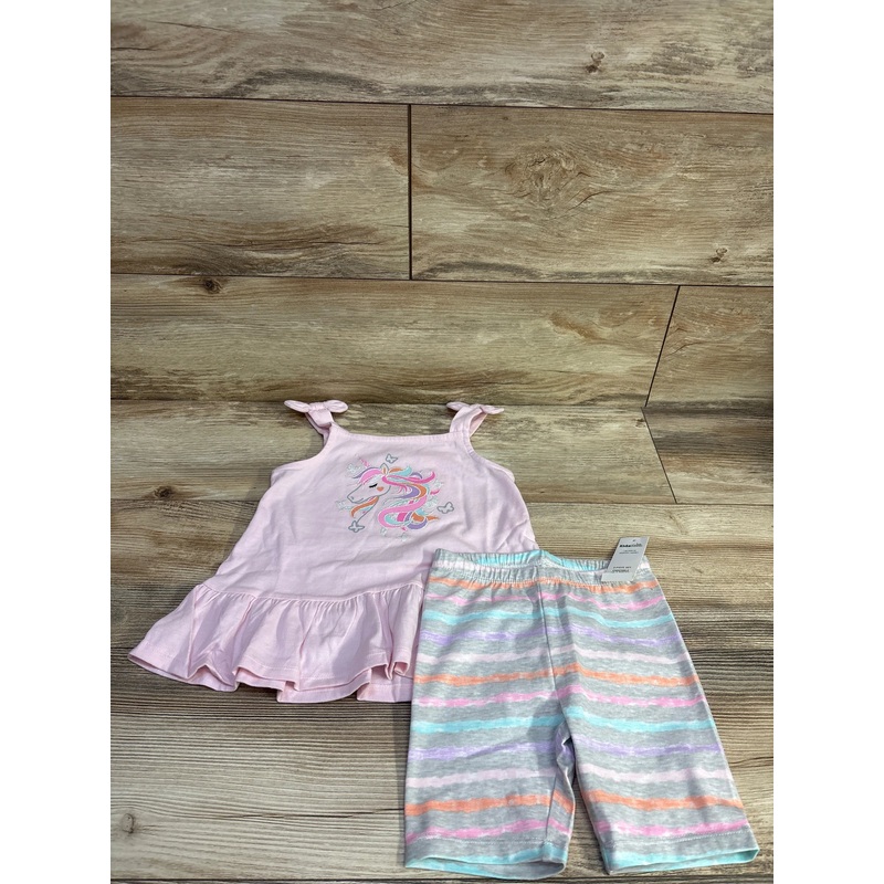 NEW Kids Headquarters 2pc Unicorn Tank & Biker Shorts Pink sz 4T Pink 4T