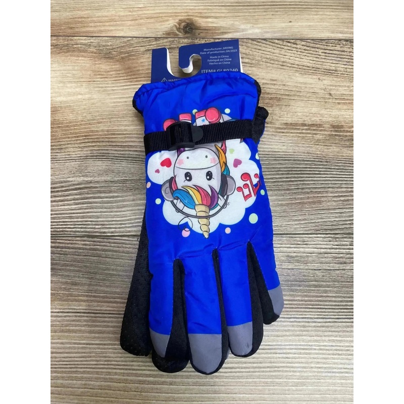 NEW ThermaWear Kid’s Unicorn Winter Ski Gloves Blue