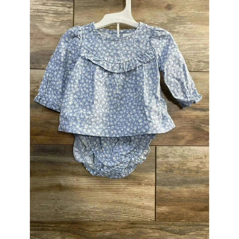 NWoT Just One You 2pc Floral Top & Bloomers Blue sz 3m