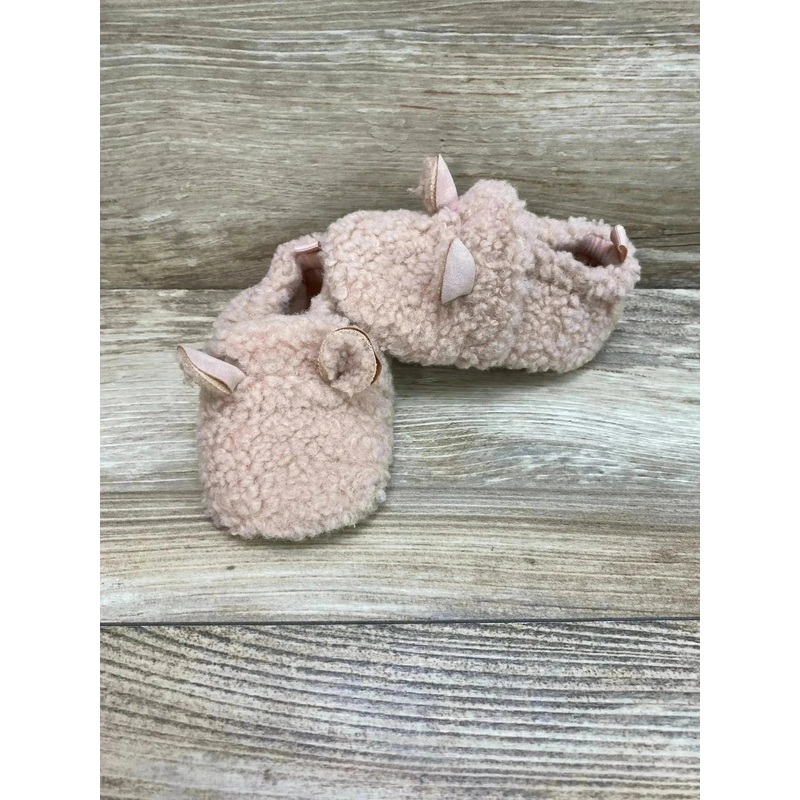 Old Navy Critter Sherpa Slippers Pink sz 12-18m