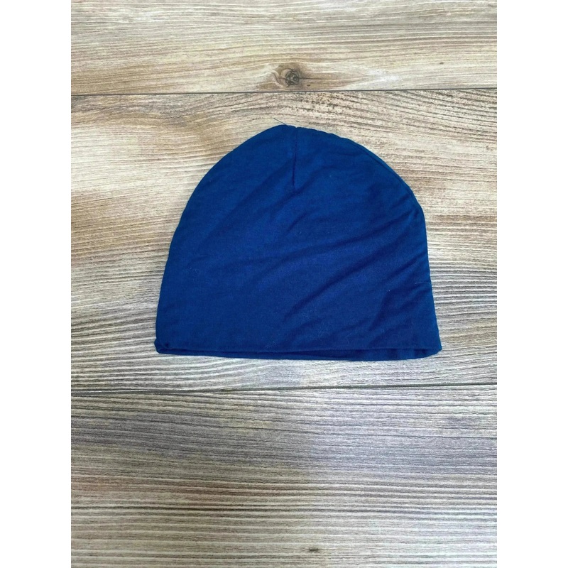 Posh P Beanie Blue Sz 6-9m