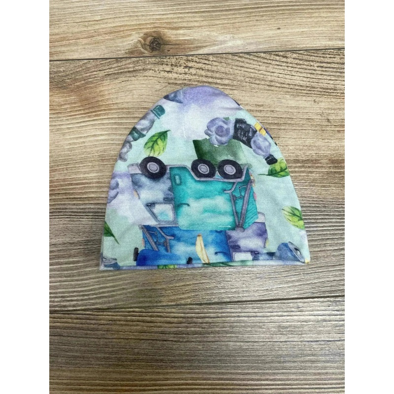Posh P Beanie Recycling Teal/Blue Sz0-3m