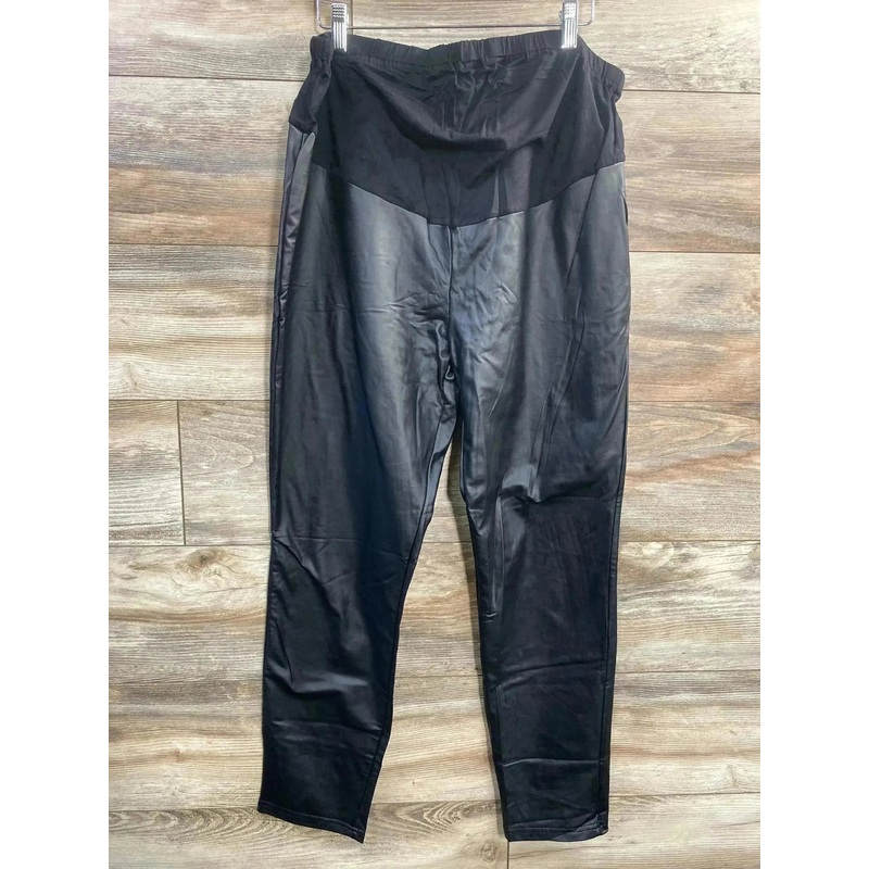 Shein Maternity Faux Leather Pants Black sz XXL