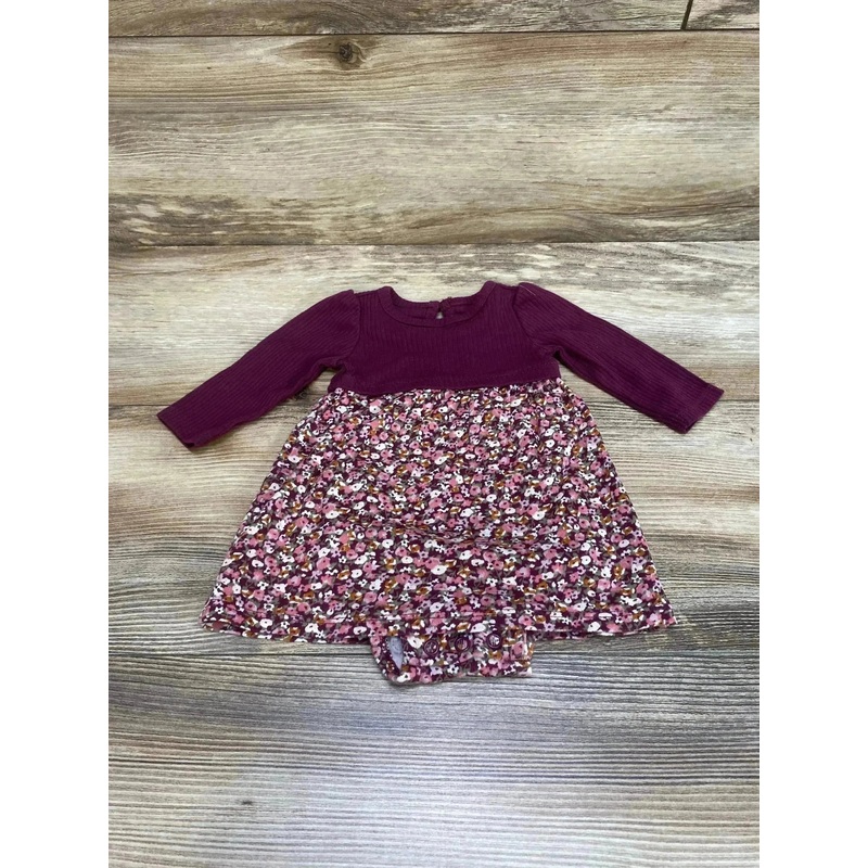 Carter’s Floral Bodysuit Dress Purple sz Newborn